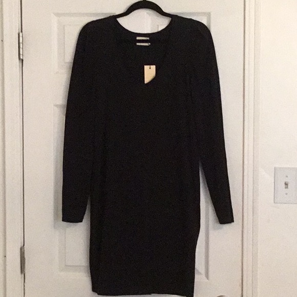 NWT NATION LTD Janessa Puff Sleeve Dress Jet Black - Picture 3 of 8
